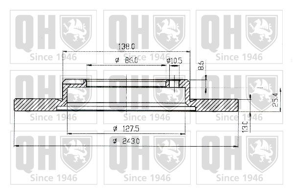 QUINTON HAZELL Тормозной диск BDC3533